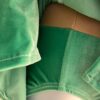 GK ELITE ICE SKATE SLVLS GIRLS SMALL GREEN VELVET A-LINE DRESS Sz CS NWT! - Image 5