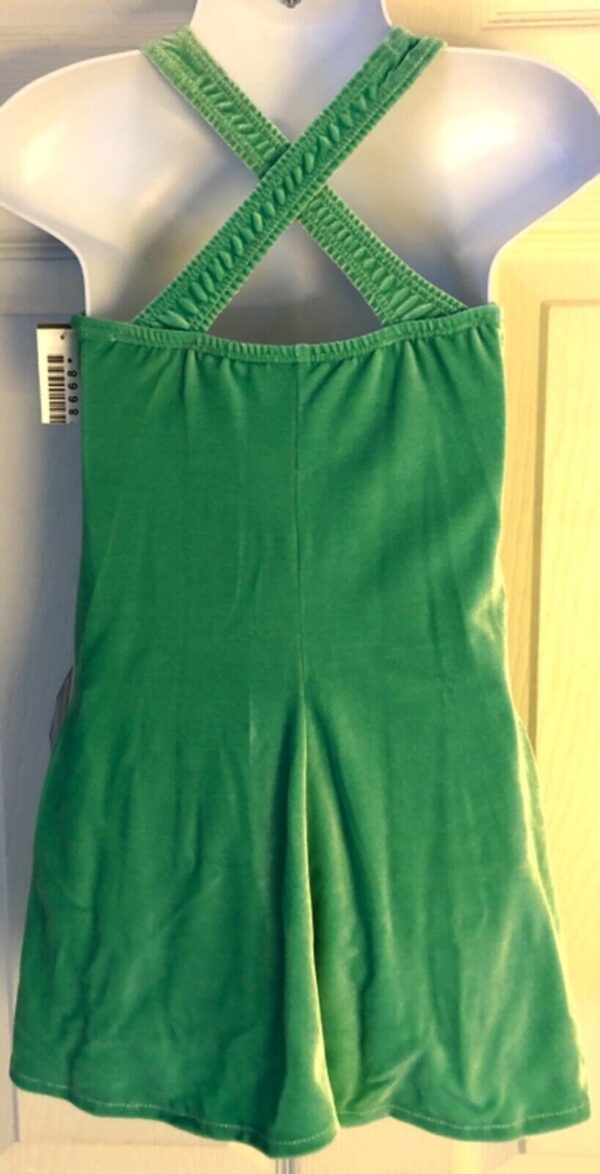 GK ELITE ICE SKATE SLVLS GIRLS SMALL GREEN VELVET A-LINE DRESS Sz CS NWT! - Image 10