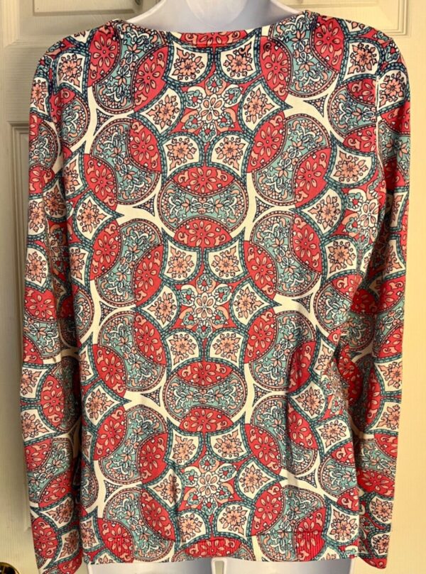 TALBOTS Women's SMALL SPRING SUMMER FLORAL PRINT LGSLV PULLOVER SWEATER SZ S EUC - Image 5