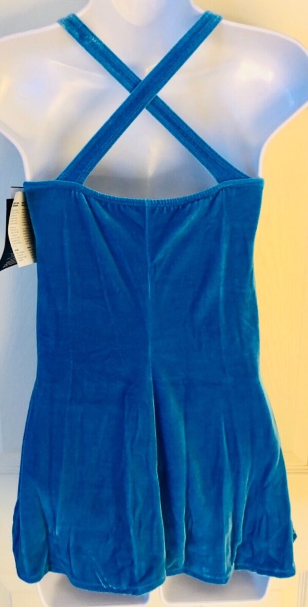 GK ICE SKATE SLVLS LADIES X-SMALL OCEAN VELVET CRISSCROSS STRAP DRESS Sz AXS NWT - Image 7