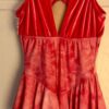 GK ICE FIGURE SKATE ADULT X-SMALL CORAL VELVET TIE-DYE KEYHOLE HALTER DRESS XS - Image 11