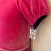 GK ICE SKATE GIRLS LARGE PINK CROP TOP NAVY NYLON FLARED PANT SET Sz CL NWT! - Image 5