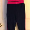 GK ICE SKATE GIRLS LARGE PINK CROP TOP NAVY NYLON FLARED PANT SET Sz CL NWT! - Image 6