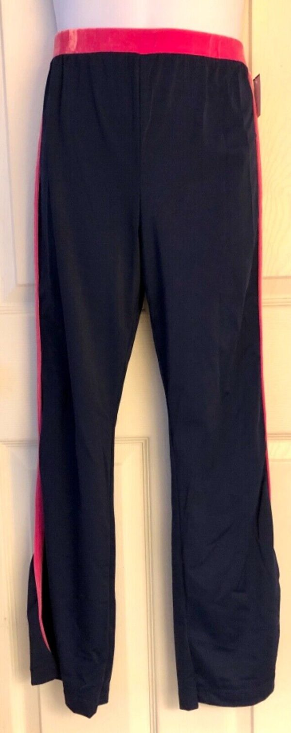 GK ICE SKATE GIRLS LARGE PINK CROP TOP NAVY NYLON FLARED PANT SET Sz CL NWT! - Image 7