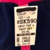 GK ICE SKATE GIRLS LARGE PINK CROP TOP NAVY NYLON FLARED PANT SET Sz CL NWT! - Image 9
