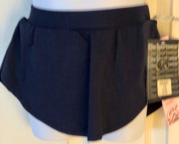 GK ELITE ICE SKATE GIRLS SMALL MICROFIBER NAVY PULL-ON FLAT SKIRT Sz CS NWT! - Image 5