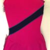 GK ONE SHOULDER ADULT SMALL SLVLS PINK MATTE TRICOT FIGURE SKATE DRESS AS NWT! - Image 2
