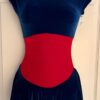 GK FIGURE SKATE ADULT SMALL CAP SLV X-STRAP ROYAL RED VELVET DRESS Sz AS NWT!