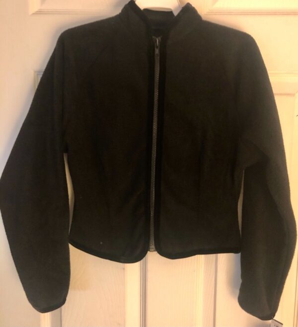 GK FITTED ICE SKATE JACKET CHILD LARGE BLACK FLEECE VELVET TRIM ZIP  Sz CL NWT! - Image 6