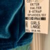 GK ICE FIGURE SKATE BLUE CROCODILE CHILD LARGE HALTER OCEAN VELVET DRESS AS NWT! - Image 6
