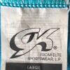 GK ICE FIGURE SKATE BLUE CROCODILE CHILD LARGE HALTER OCEAN VELVET DRESS AS NWT! - Image 7