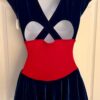 GK FIGURE SKATE ADULT SMALL CAP SLV X-STRAP ROYAL RED VELVET DRESS Sz AS NWT! - Image 6