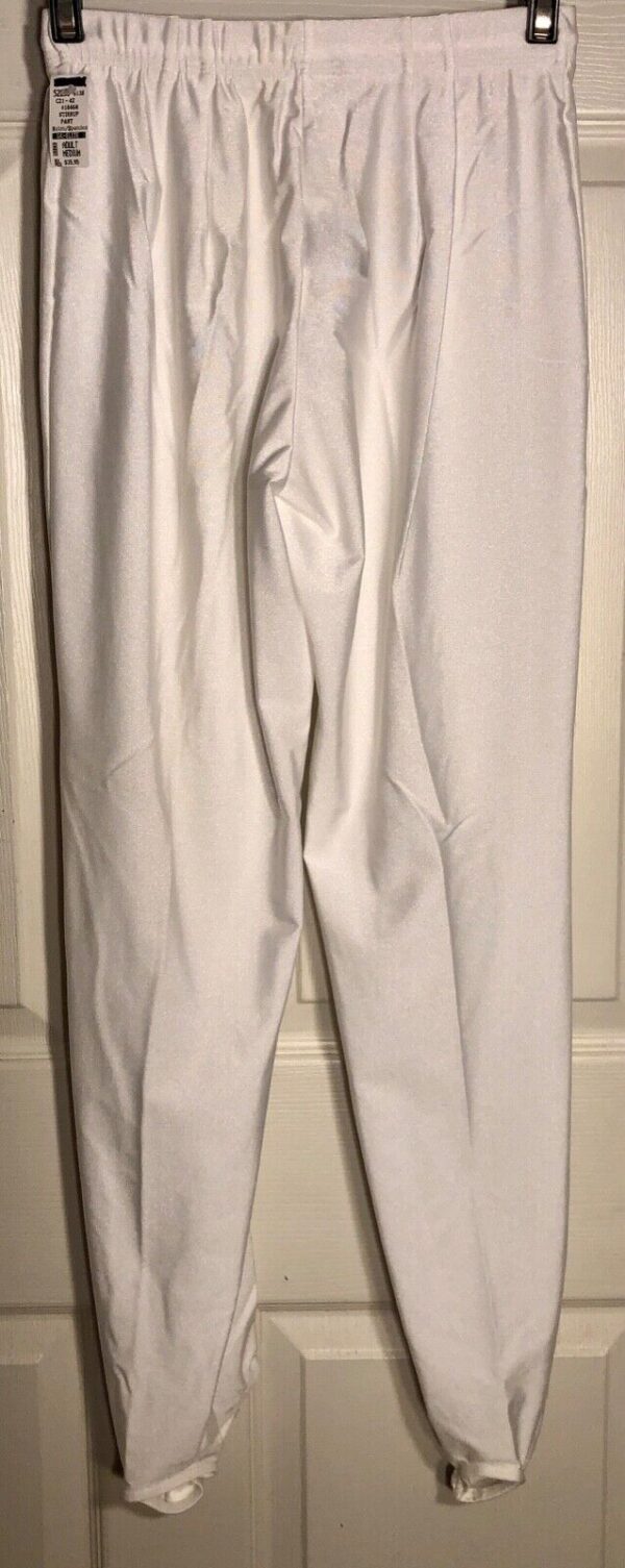 GK ELITE MENS MEDIUM WHITE GYMNASTICS COMPETITION N/S STIRRUP PANTS AM NWT! - Image 4