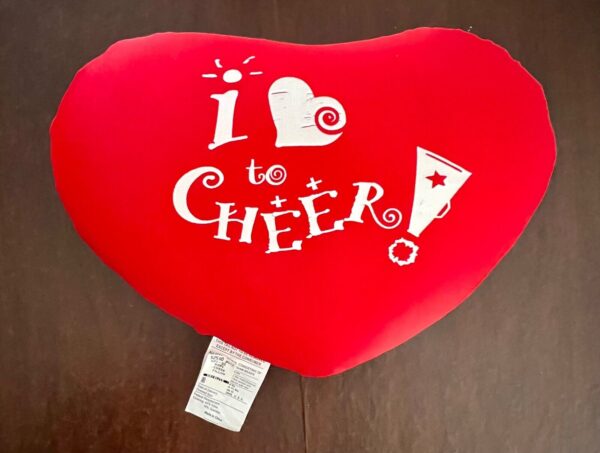 GK CHEER SOFTBEADS BRIGHT PINK HEART PILLOW CHEER GRAPHICS