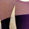 GK LgS ADULT SMALL EGGPLANT VELVET SILVER FOIL MESH GYMNASTIC DANCE LEOTARD AS - Image 3