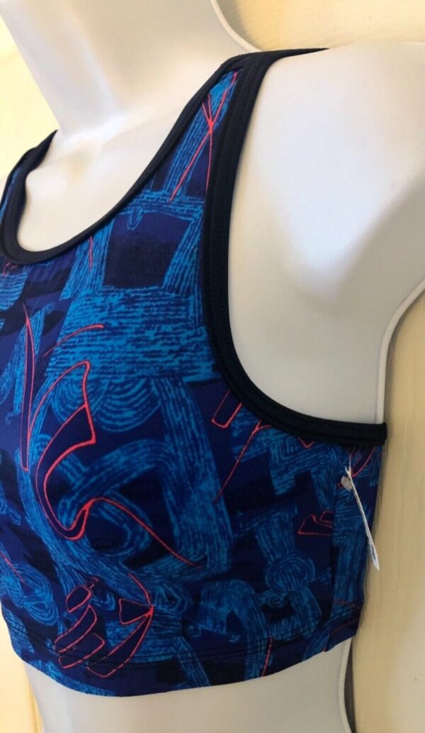 GK JAZZ DANCE CHEER ADULT SMALL NYLON/SPANDEX PRINT TANK CROP TOP Sz AS NWT! - Image 4