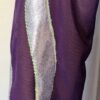 GK LgS ADULT SMALL EGGPLANT VELVET SILVER FOIL MESH GYMNASTIC DANCE LEOTARD AS - Image 4