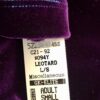 GK LgS ADULT SMALL EGGPLANT VELVET SILVER FOIL MESH GYMNASTIC DANCE LEOTARD AS - Image 5