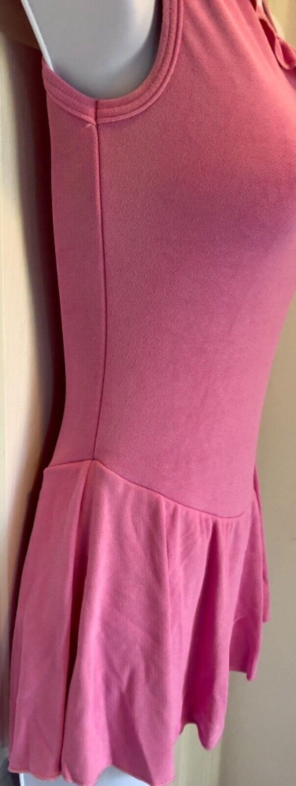 GK ICE FIGURE ADULT SMALL ONE-SHOULDER PINK MATTE CREPE SKATE DRESS Sz AS NWT! - Image 2