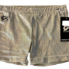 CHEER GK ADULT PETITE X-SMALL WHITE SPARKLE WORKOUT GYMNASTICS DANCE SHORTS PXS