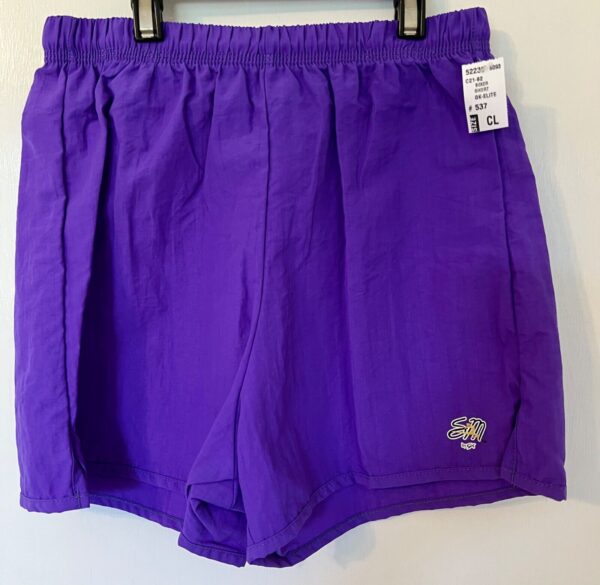 GK SHANNON MILLER BOXERS CHILD LARGE PURPLE NYLON GYMNASTS CHEER ATHLETIC Sz CL