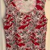 ANN TAYLOR PINK BROWN WOMENS SLVLS FLORAL PRINT PULLOVER SWEATER TOP Sz M EUC! - Image 5