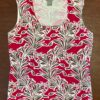 ANN TAYLOR PINK BROWN WOMENS SLVLS FLORAL PRINT PULLOVER SWEATER TOP Sz M EUC! - Image 7