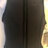 GK BLACK VEST CHILD MEDIUM POLYESTER FLEECE VELVET TRIM FRONT ZIP SKATE GYM CM