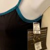 GK DANCE JAZZ ADULT MEDIUM BLACK MICROFIBER BLUE FOIL STRAPPY BACK CAMI TOP AM - Image 4