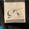 GK DANCE JAZZ ADULT MEDIUM BLACK MICROFIBER BLUE FOIL STRAPPY BACK CAMI TOP AM - Image 8