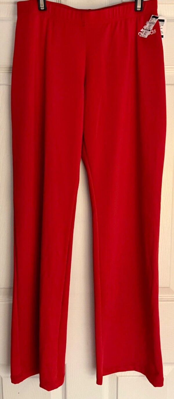 ADIDAS GK RED LADIES SMALL DRY TECH GYMNAST CHEER WARM UP SPORT PANTS Sz AS NWT! - Image 2