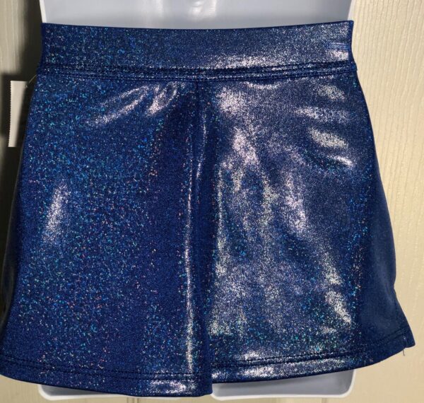 CHEER GK CHILD SMALL OCEAN SPARKLE HOLOGRAM CHEER SKIRT Sz CS NWT! - Image 2