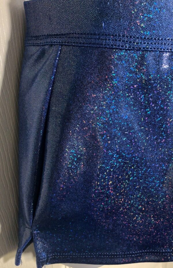 CHEER GK CHILD SMALL OCEAN SPARKLE HOLOGRAM CHEER SKIRT Sz CS NWT! - Image 3