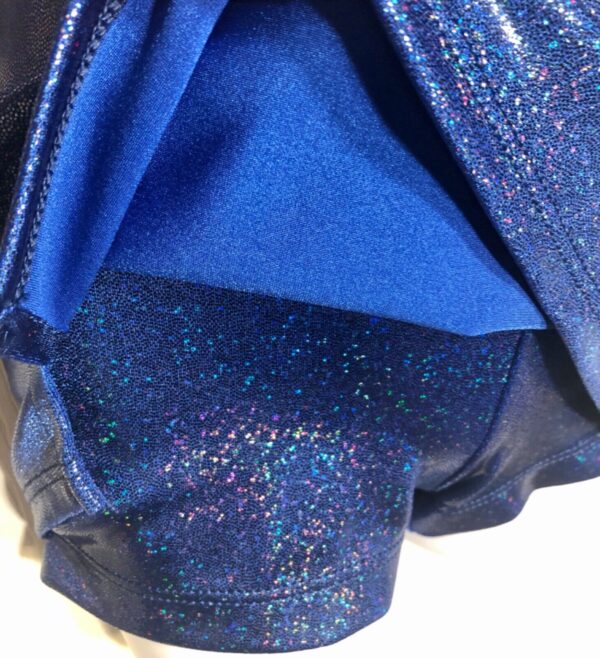 CHEER GK CHILD SMALL OCEAN SPARKLE HOLOGRAM CHEER SKIRT Sz CS NWT! - Image 4