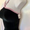 GK DANCE CHEER SKATE ADULT SMALL BLACK VELVET PINK STRAP HALTER TOP Sz AS NWT! - Image 3