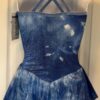 GK BLUE SKY TIE-DYE FOIL PRINT LADIES X-SMALL CAMI ICE FIGURE SKATE DRESS AXS - Image 3