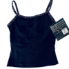 GK JAZZ DANCE ADULT SMALL BLACK MICROFIBER FOIL TRIM STRAPPY BACK CAMISOLE TOP S - Image 5