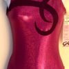 GK MAGENTA SPARKLE FOIL ADULT SMALL SLVLS GYMNASTICS DANCE TANK LEOTARD Sz AS