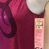 GK MAGENTA SPARKLE FOIL ADULT SMALL SLVLS GYMNASTICS DANCE TANK LEOTARD Sz AS - Image 4