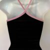 GK DANCE CHEER SKATE ADULT SMALL BLACK VELVET PINK STRAP HALTER TOP Sz AS NWT! - Image 5