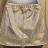 GK ELITE CHEER SKIRT ADULT MEDIUM WHITE HOLOGRAM SCHOOL FIT AM NWT! - Image 2