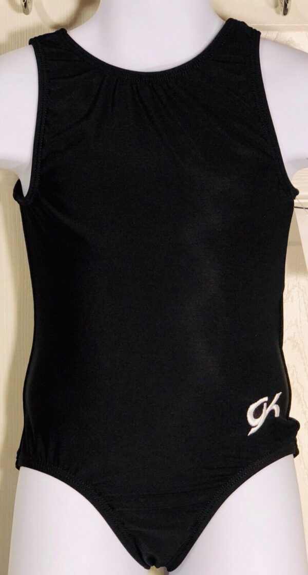 NWT!  GK Elite Classic Tank Gymnastic Dance Leotard Black Size CS