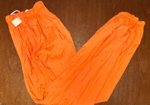 GK WARM UP ADULT LARGE ORANGE CRINKLE NYLON GYMNASTICS CHEER ATHLETIC PANTS Sz L - Image 2