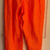 GK WARM UP ADULT LARGE ORANGE CRINKLE NYLON GYMNASTICS CHEER ATHLETIC PANTS Sz L - Image 4