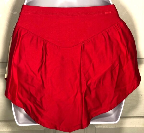 GK ELITE ICE SKATE ADULT SMALL RED MICROFIBER PULL-ON SKIRT WHITE TRIM Sz AS NWT - Image 4