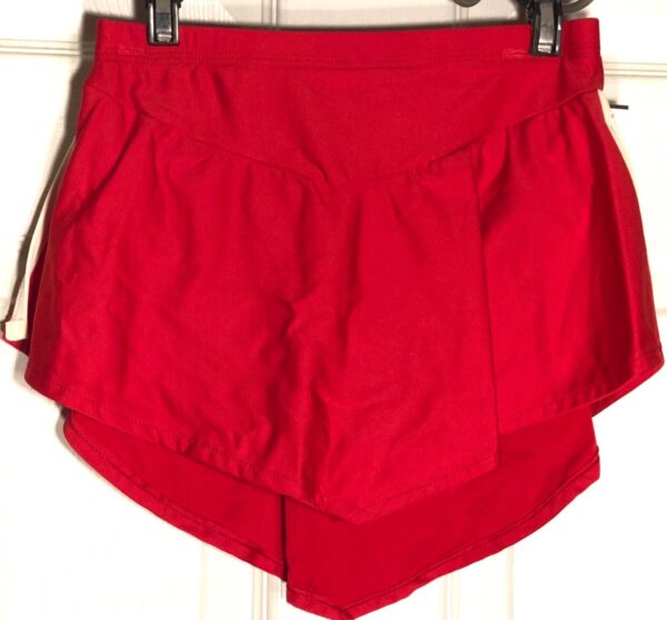 GK ELITE ICE SKATE ADULT SMALL RED MICROFIBER PULL-ON SKIRT WHITE TRIM Sz AS NWT - Image 5