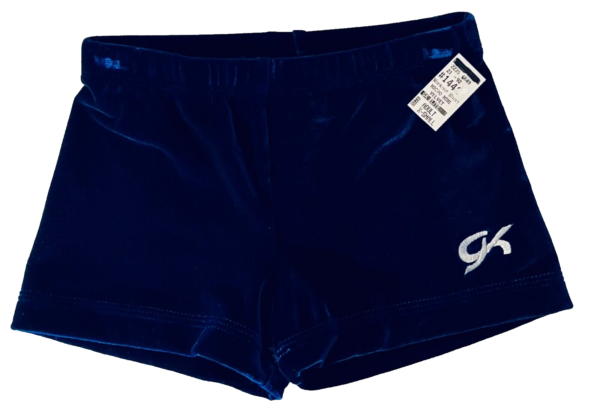 GK CHEER ADULT X-SMALL MICRO MINI SHORTS RICH ROYAL VELVET GYMNASTS DANCE SZ XS