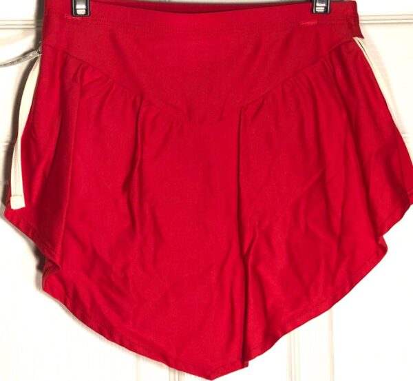 GK ELITE ICE SKATE ADULT SMALL RED MICROFIBER PULL-ON SKIRT WHITE TRIM Sz AS NWT - Image 6