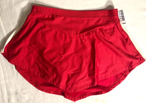 GK ELITE ICE SKATE ADULT SMALL RED MICROFIBER PULL-ON SKIRT WHITE TRIM Sz AS NWT - Image 7