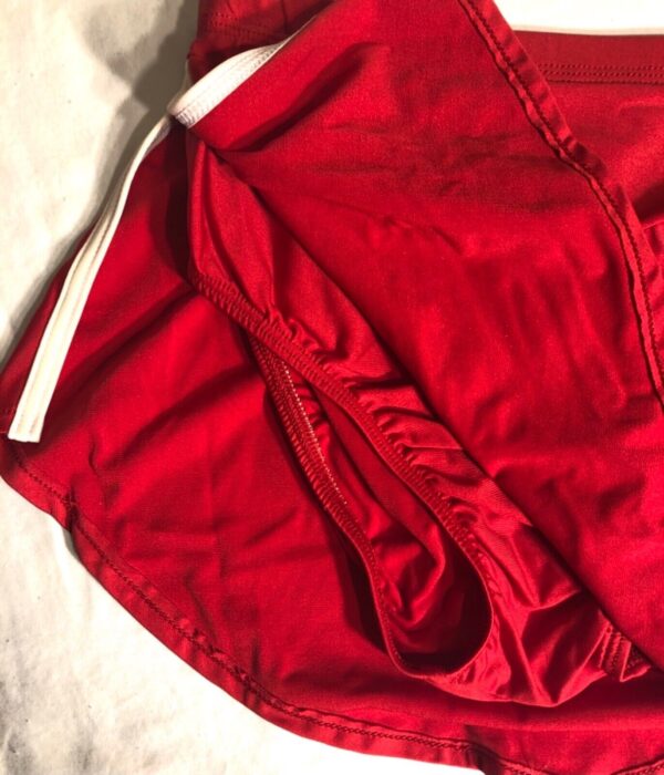 GK ELITE ICE SKATE ADULT SMALL RED MICROFIBER PULL-ON SKIRT WHITE TRIM Sz AS NWT - Image 8